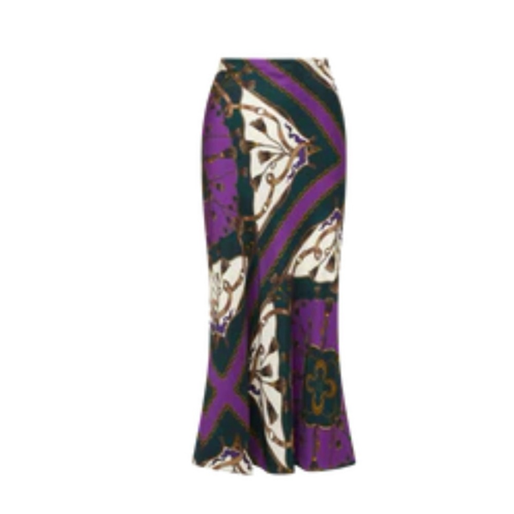 Veronica Beard NWT Silk Skirt equestrian pattern
